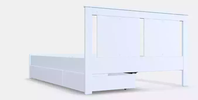 SONGESAND Bed frame with 2 storage boxes 2