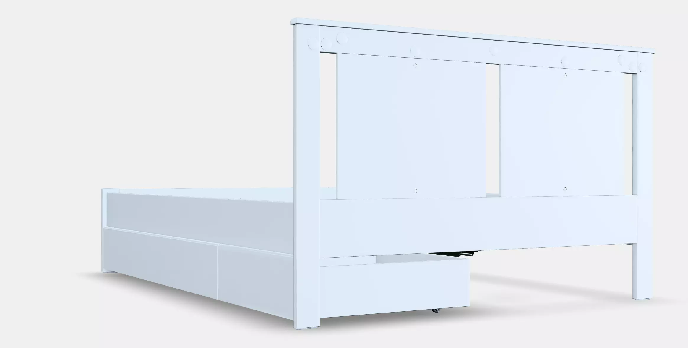 SONGESAND Bed frame with 2 storage boxes 2 Low-poly 3D model_0