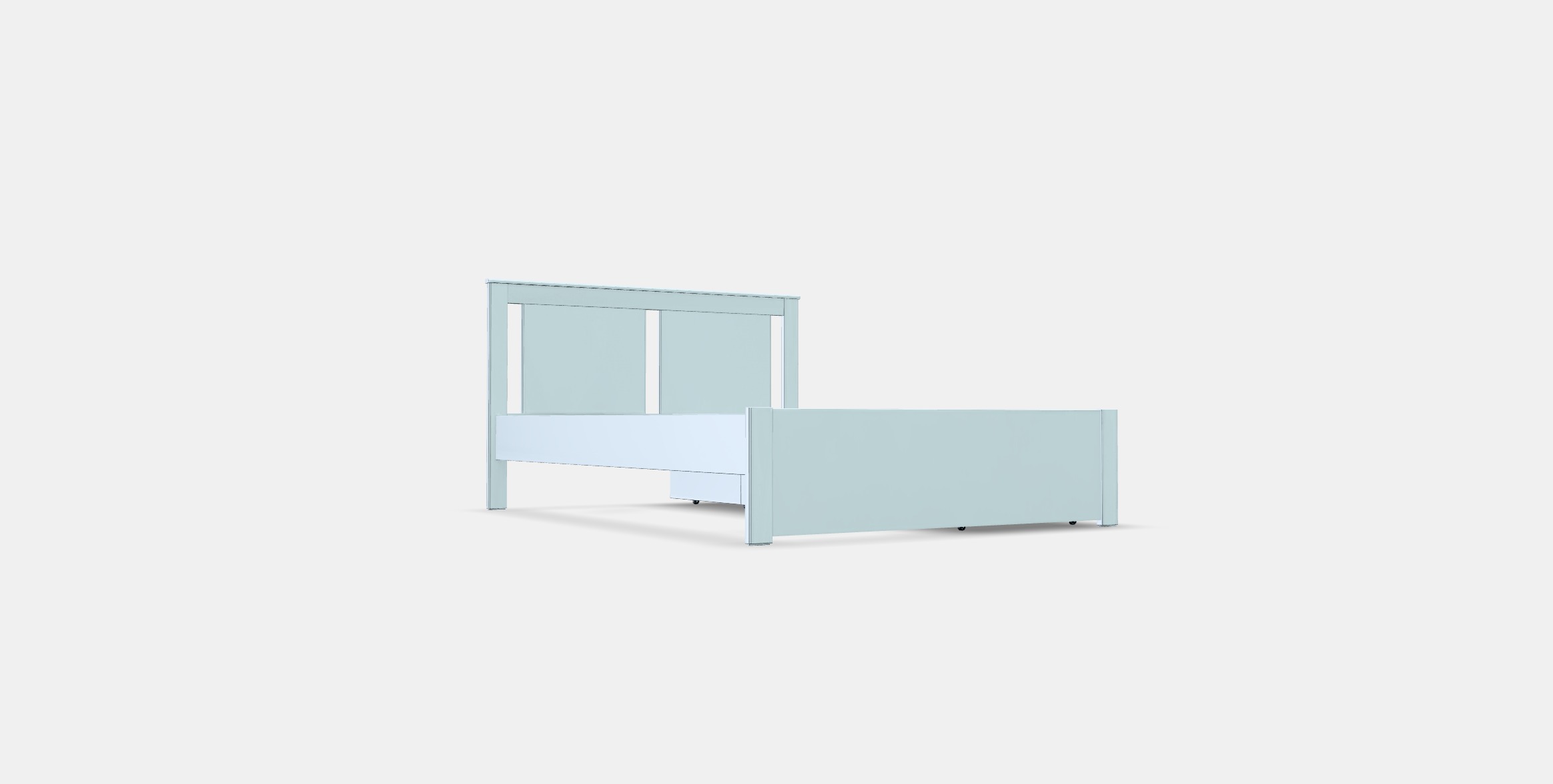 SONGESAND Bed frame with 2 storage boxes 2 Low-poly 3D model_2