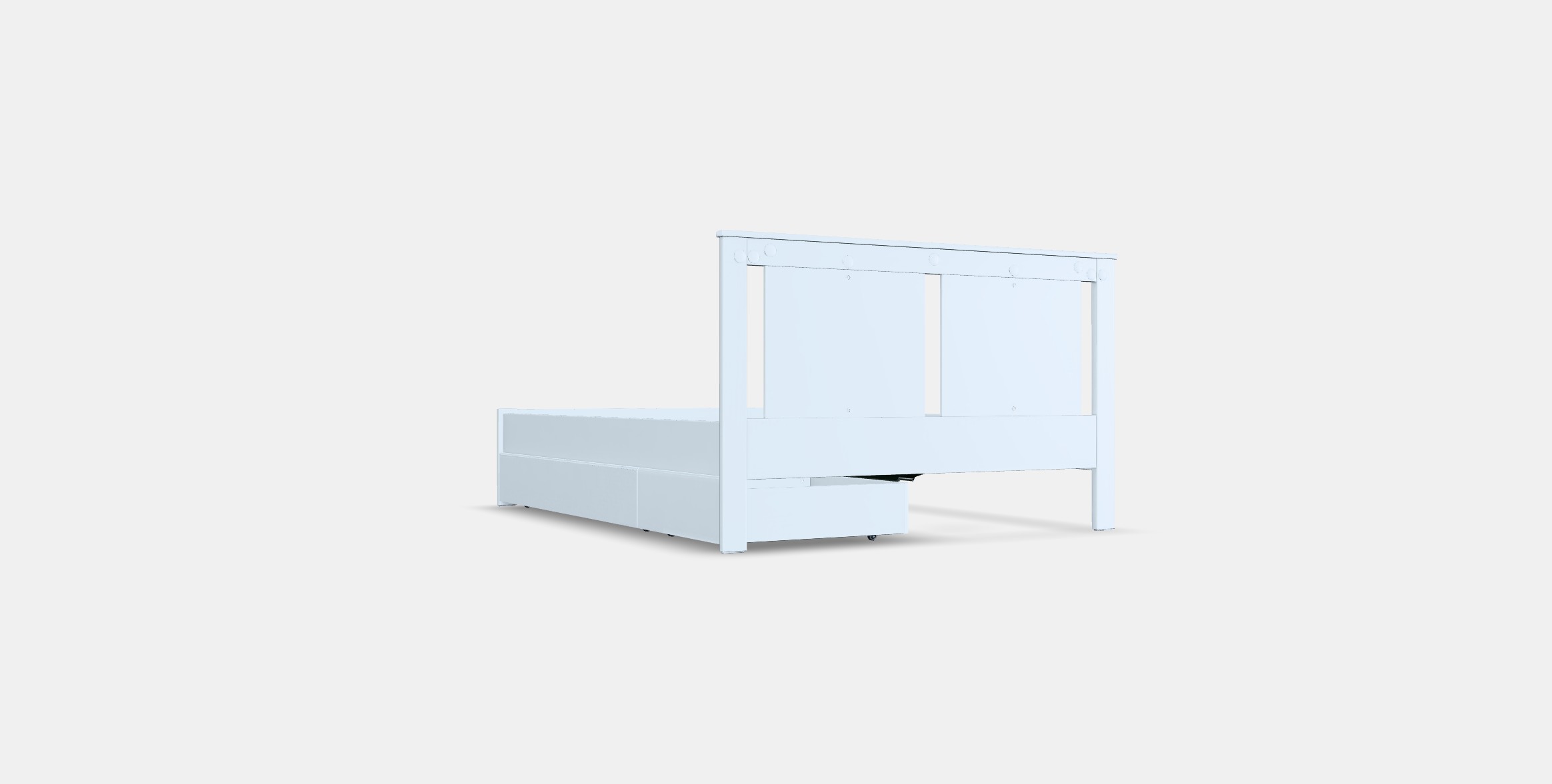SONGESAND Bed frame with 2 storage boxes 2 Low-poly 3D model_16