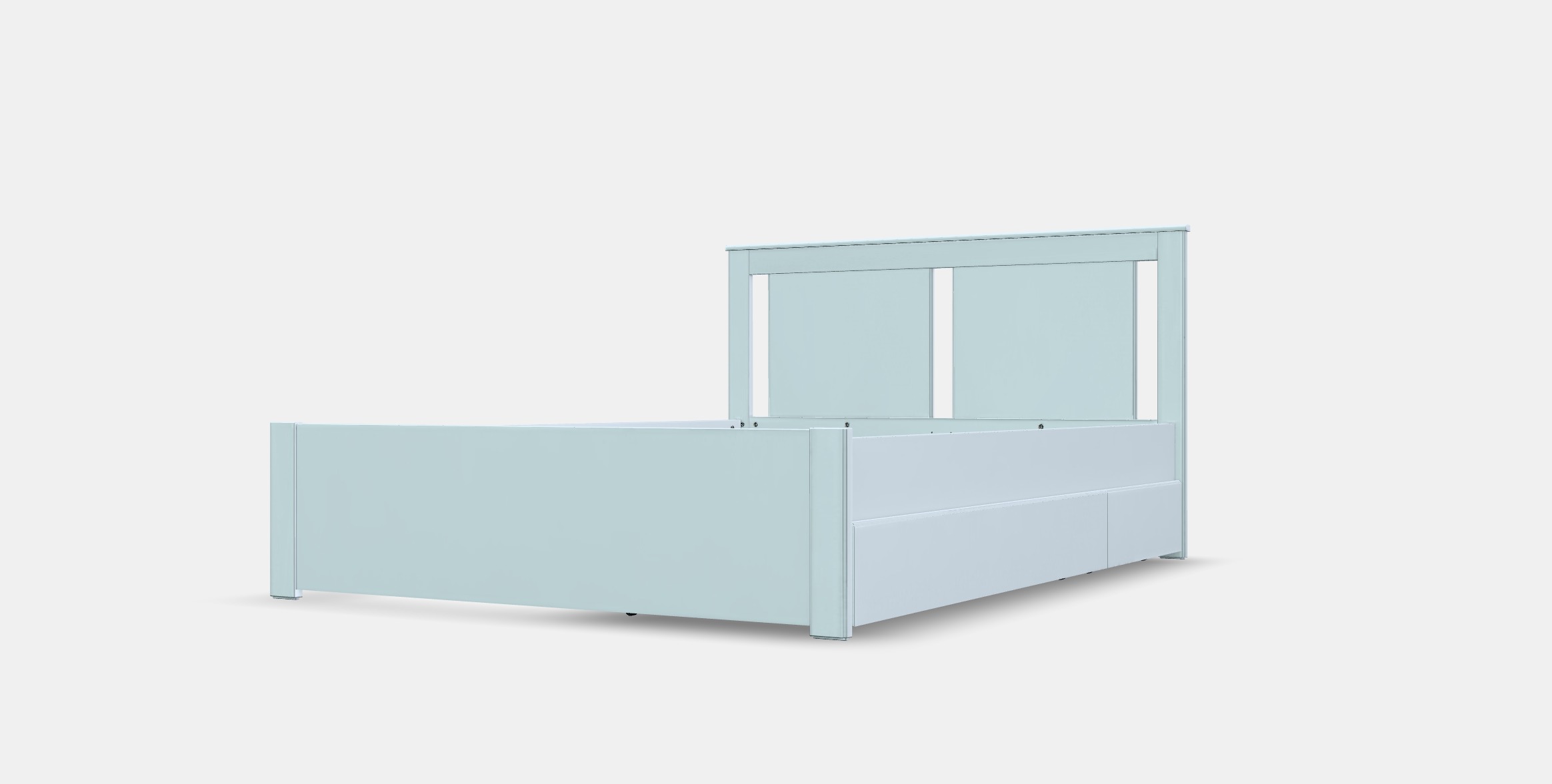 SONGESAND Bed frame with 2 storage boxes 2 Low-poly 3D model_13