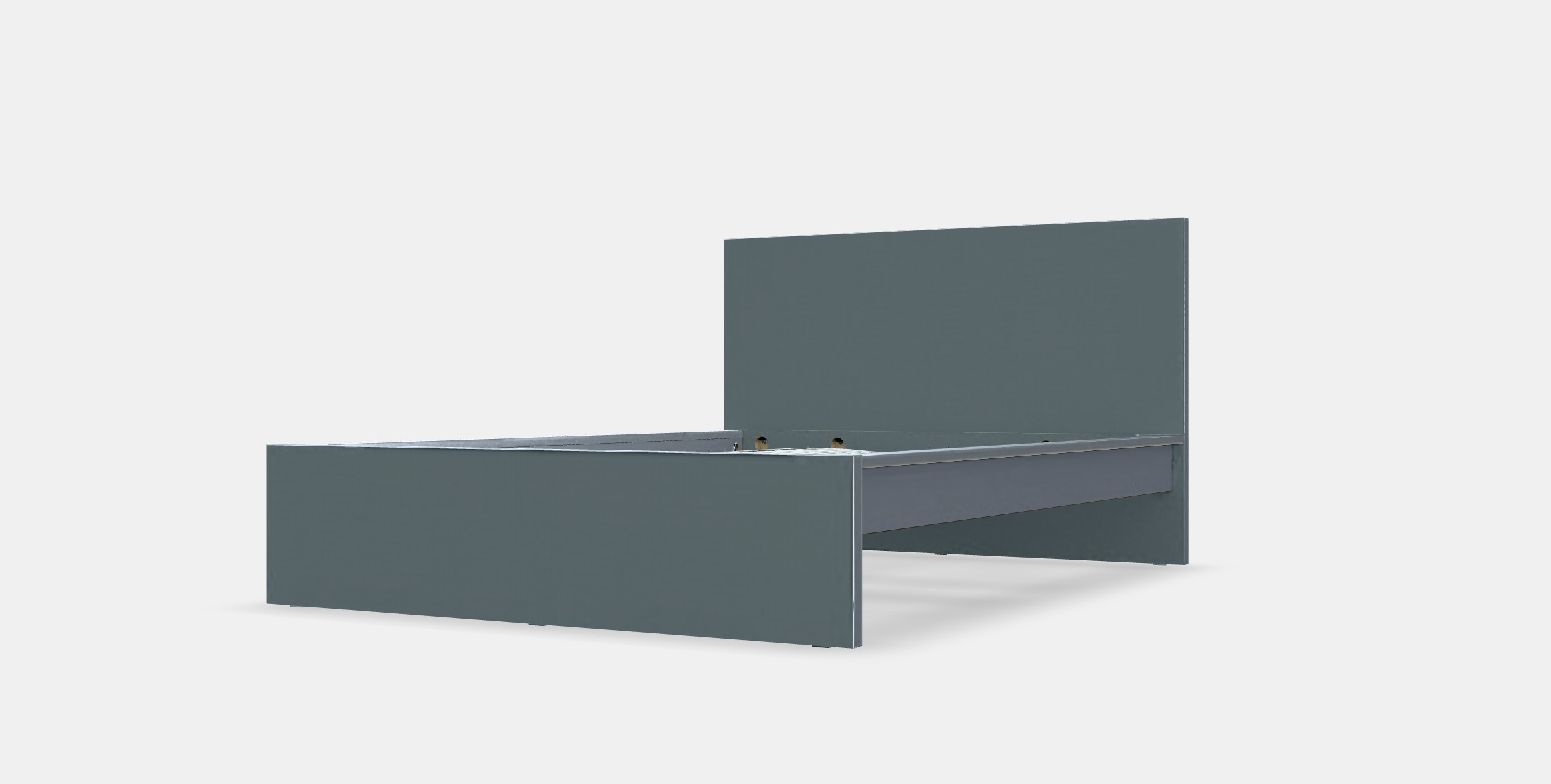 MALM Bed frame high 27 Low-poly 3D model_13