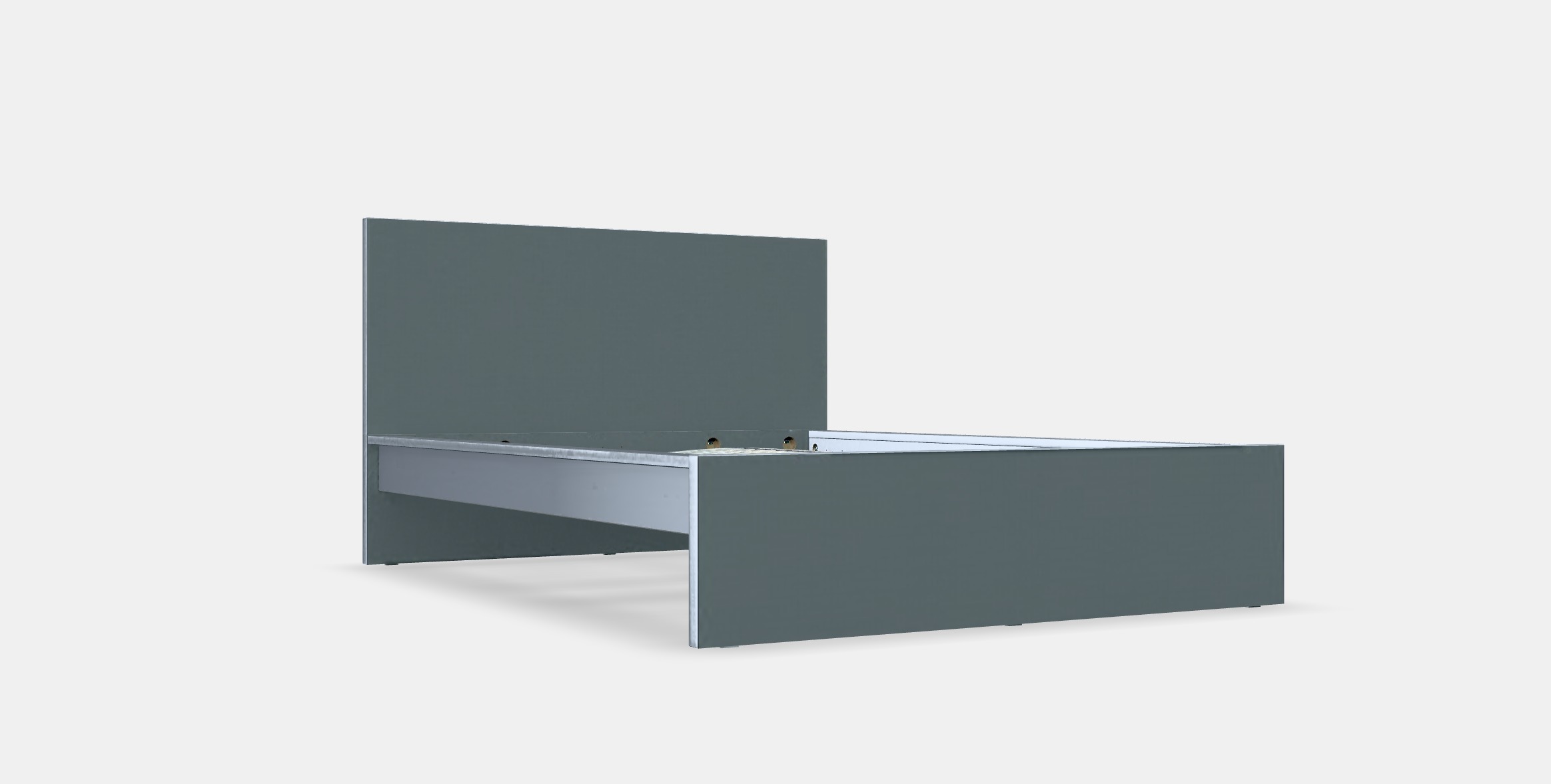 MALM Bed frame high 27 Low-poly 3D model_8