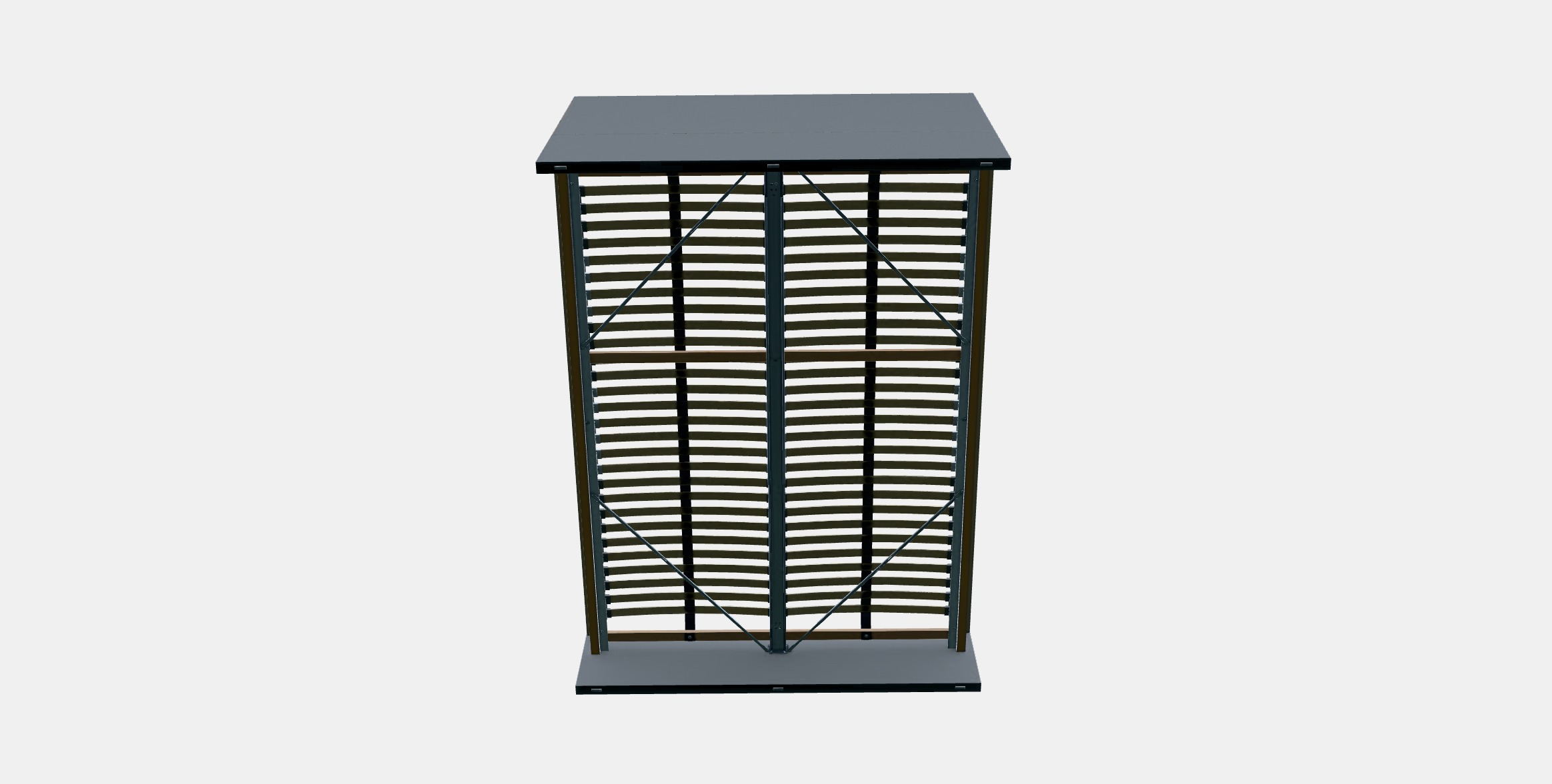 MALM Bed frame high 27 Low-poly 3D model_7