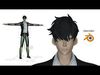 Sung Jinwoo Cartoon Character Sculpt Rig in Blender low-poly 3d Low-poly 3D model_1