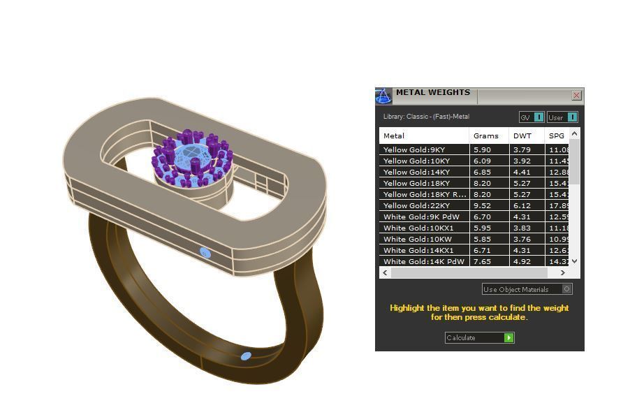 Messika So Move Pink Gold Diamond Ring 3D print model_6