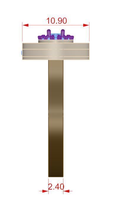 Messika So Move Pink Gold Diamond Ring 3D print model_3