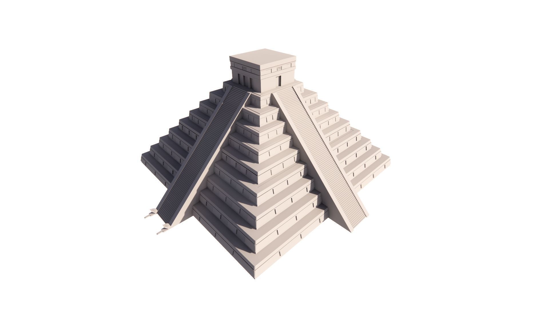 Zigurat ancient pyramid-Ziggurat Temple 3D model_7