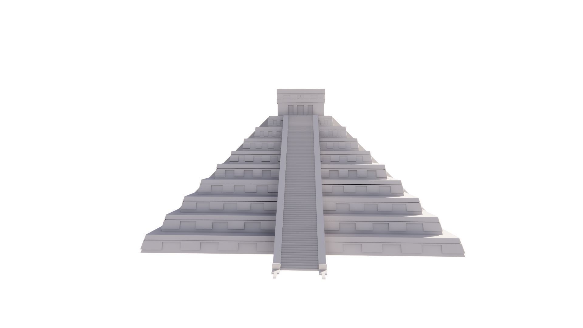 Zigurat ancient pyramid-Ziggurat Temple 3D model_4