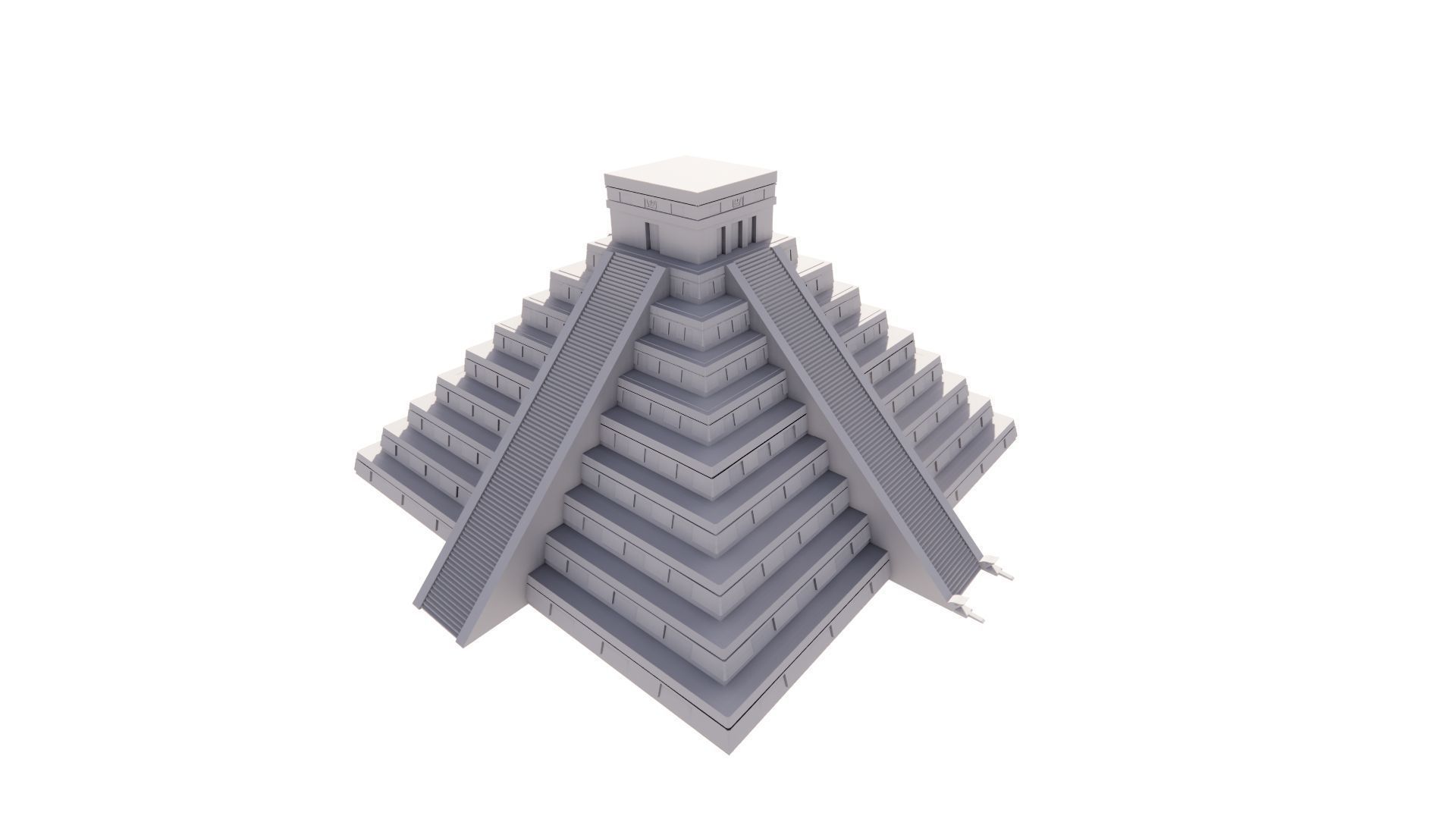 Zigurat ancient pyramid-Ziggurat Temple 3D model_6