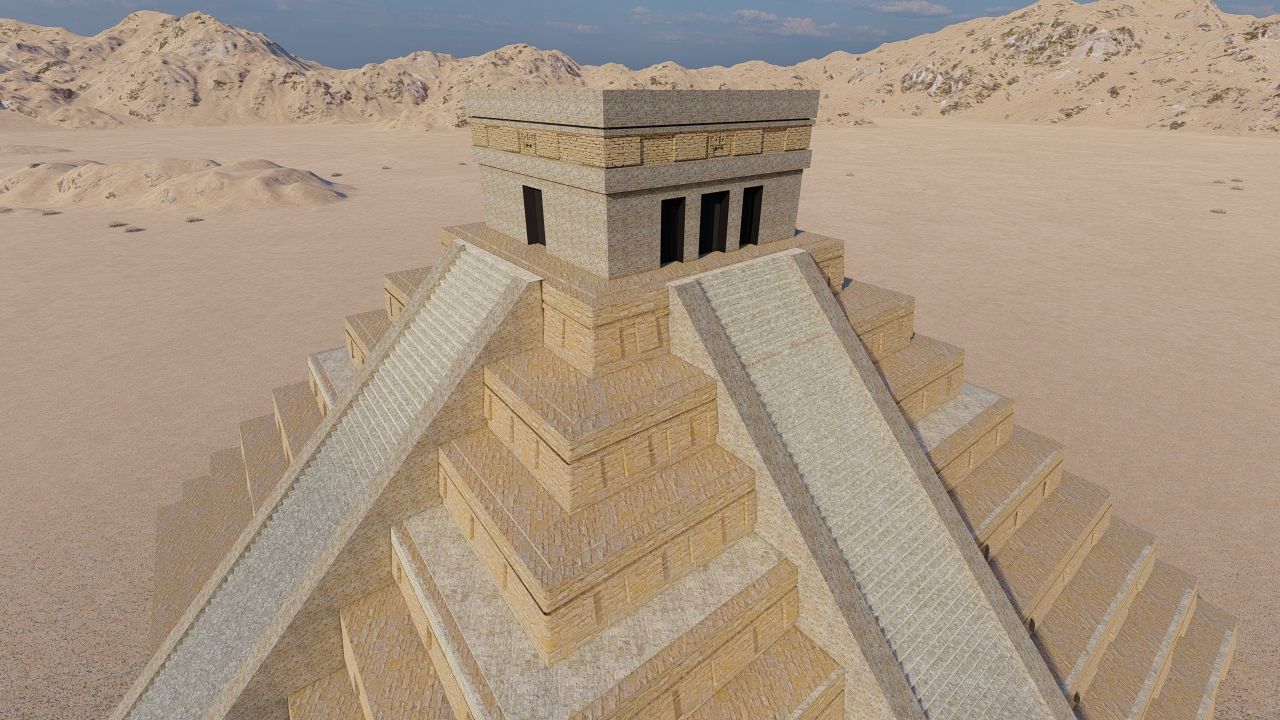 Zigurat ancient pyramid-Ziggurat Temple 3D model_18