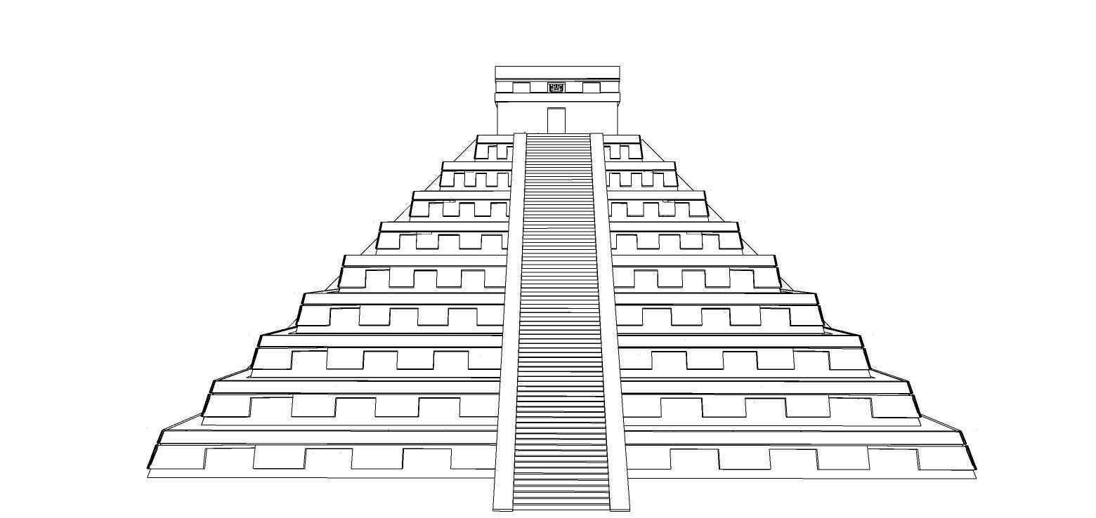 Zigurat ancient pyramid-Ziggurat Temple 3D model_16
