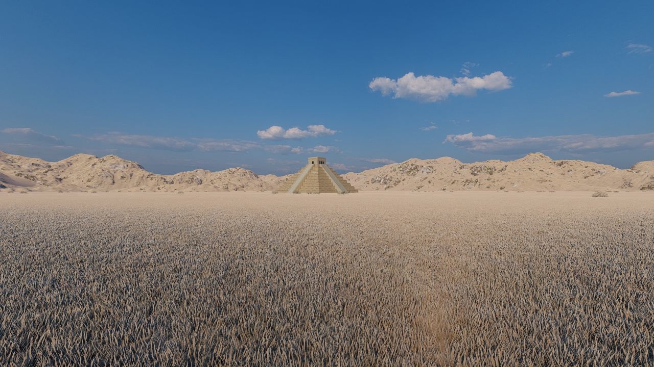 Zigurat ancient pyramid-Ziggurat Temple 3D model_9