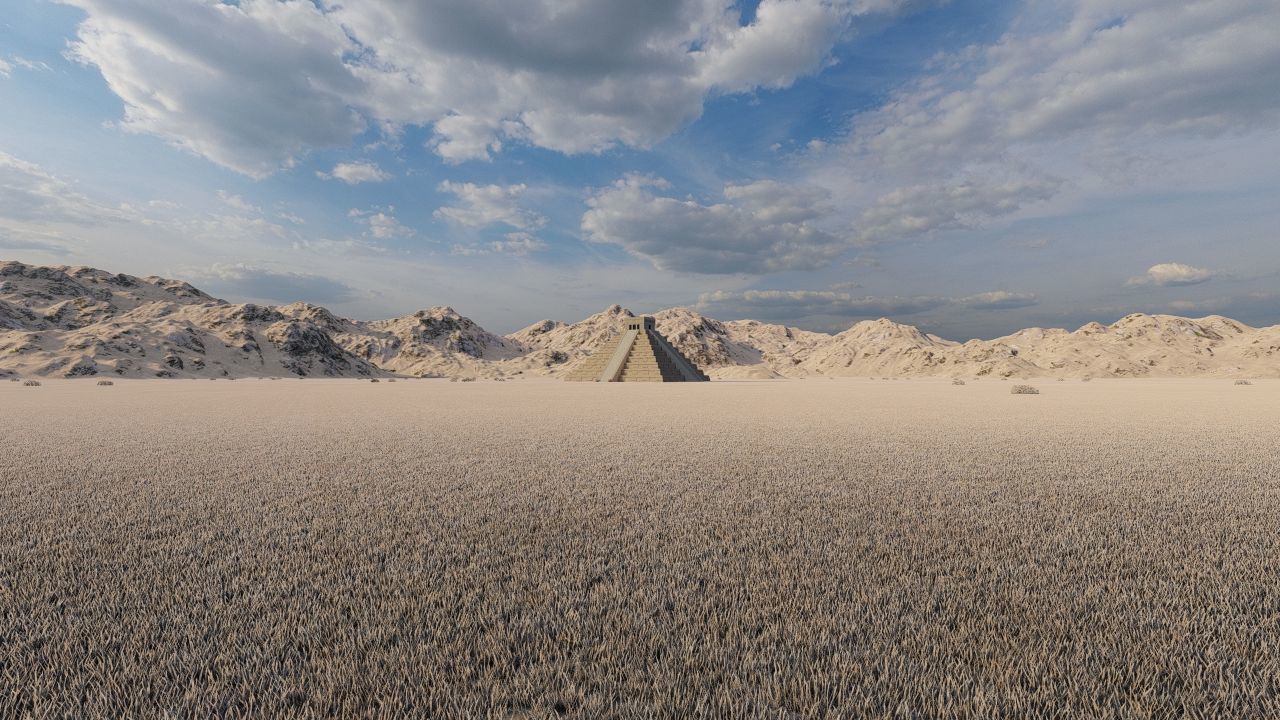 Zigurat ancient pyramid-Ziggurat Temple 3D model_11