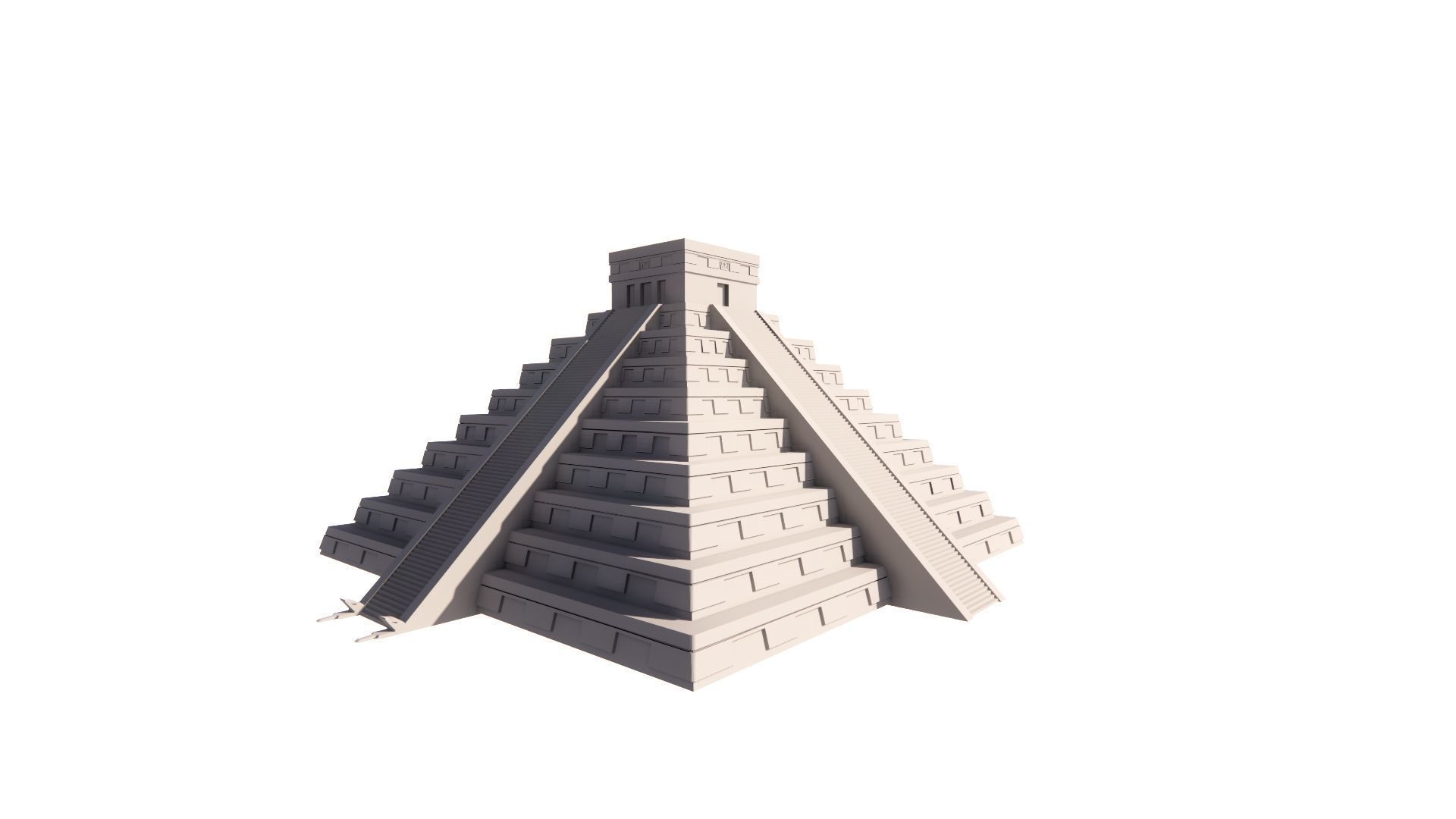 Zigurat ancient pyramid-Ziggurat Temple 3D model_3