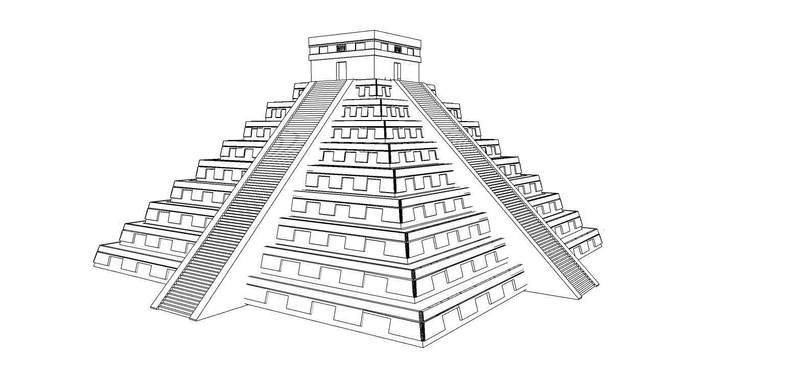 Zigurat ancient pyramid-Ziggurat Temple 3D model_15