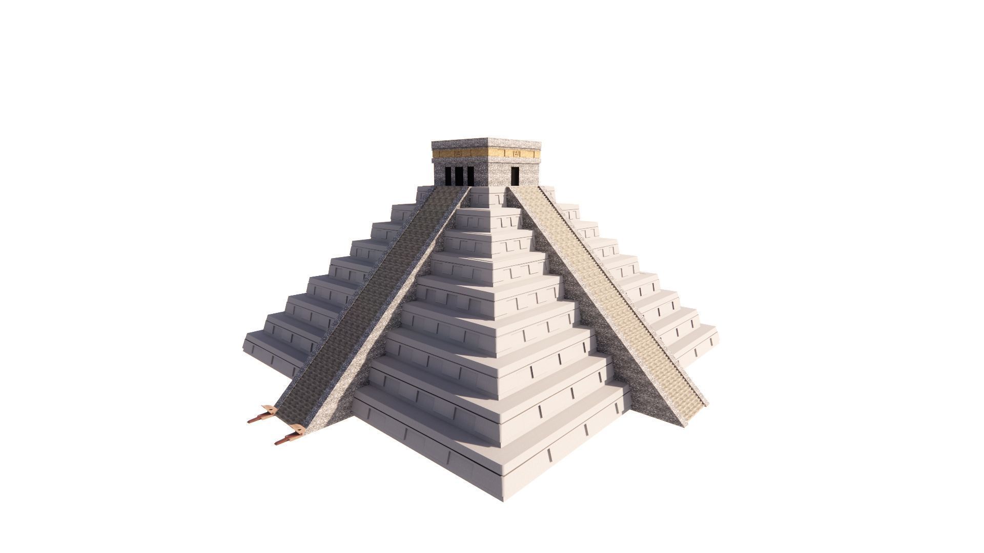 Zigurat ancient pyramid-Ziggurat Temple 3D model_8