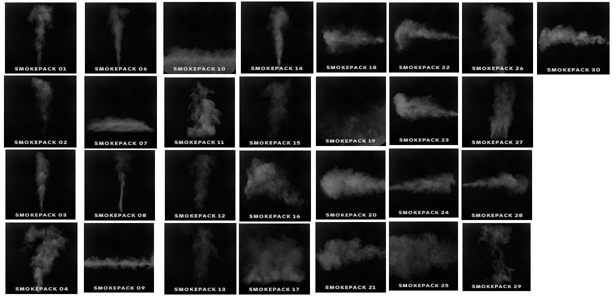 Smoke Pack Stills and Smoke Shader for Blender Low-poly 3D model_3