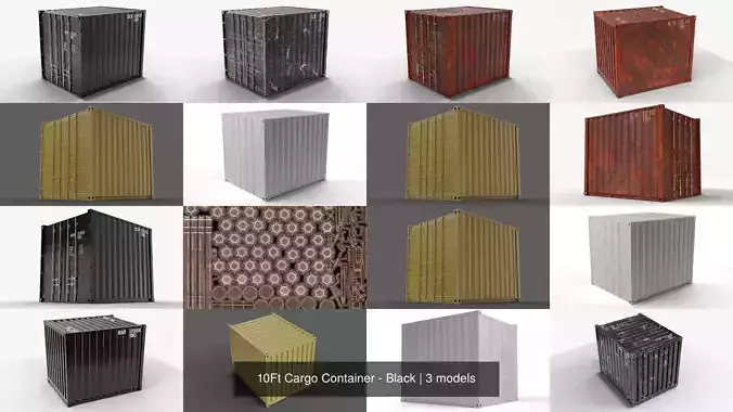 10Ft Cargo Container - Black