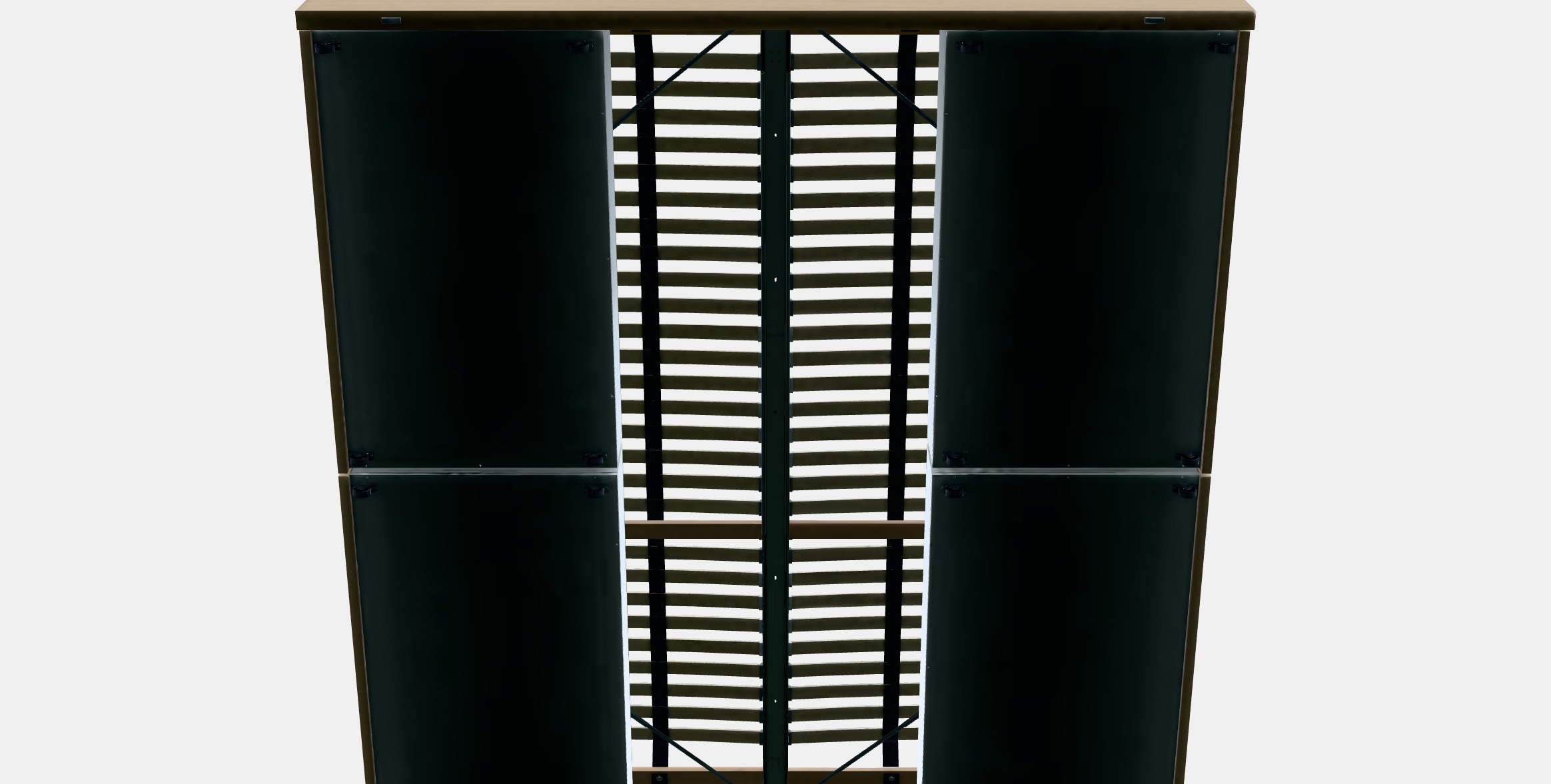 MALM Bed frame high w 4 storage boxes 5 Low-poly 3D model_10