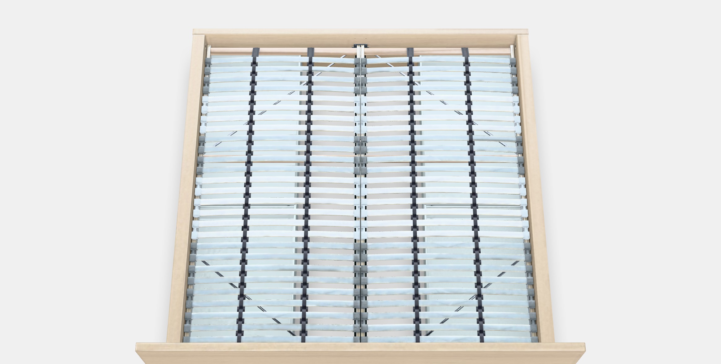 MALM Bed frame high w 4 storage boxes 5 Low-poly 3D model_7