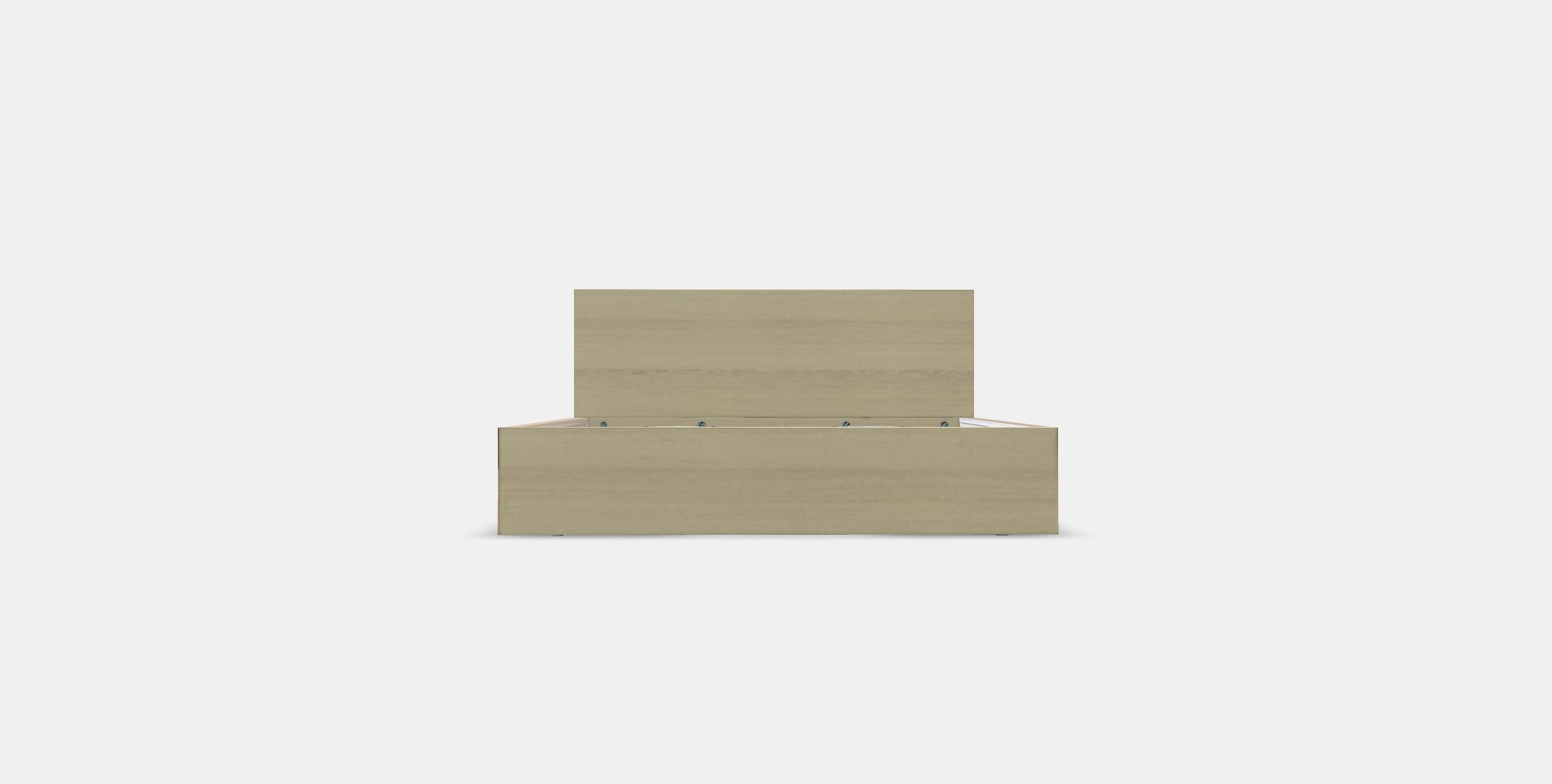 MALM Bed frame high w 4 storage boxes 5 Low-poly 3D model_9