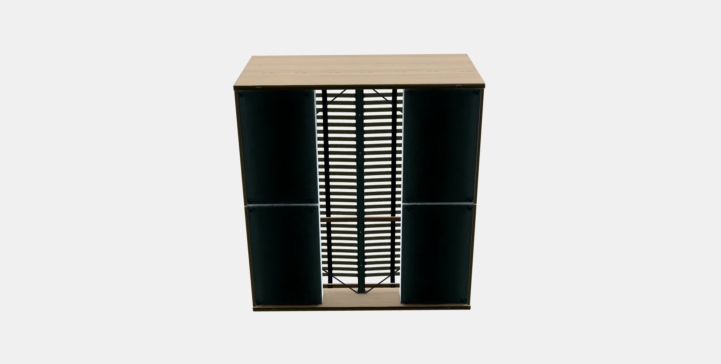 MALM Bed frame high w 4 storage boxes 5 Low-poly 3D model_5