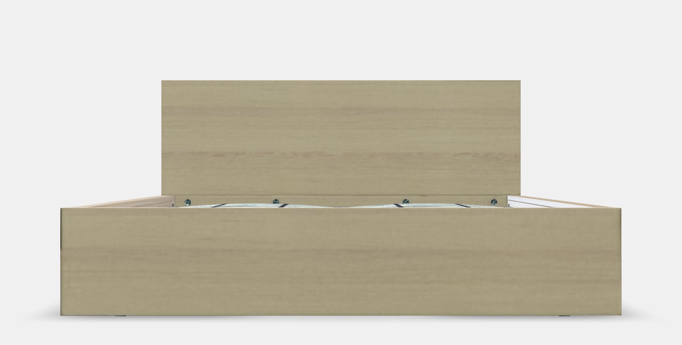 MALM Bed frame high w 4 storage boxes 5 Low-poly 3D model_11