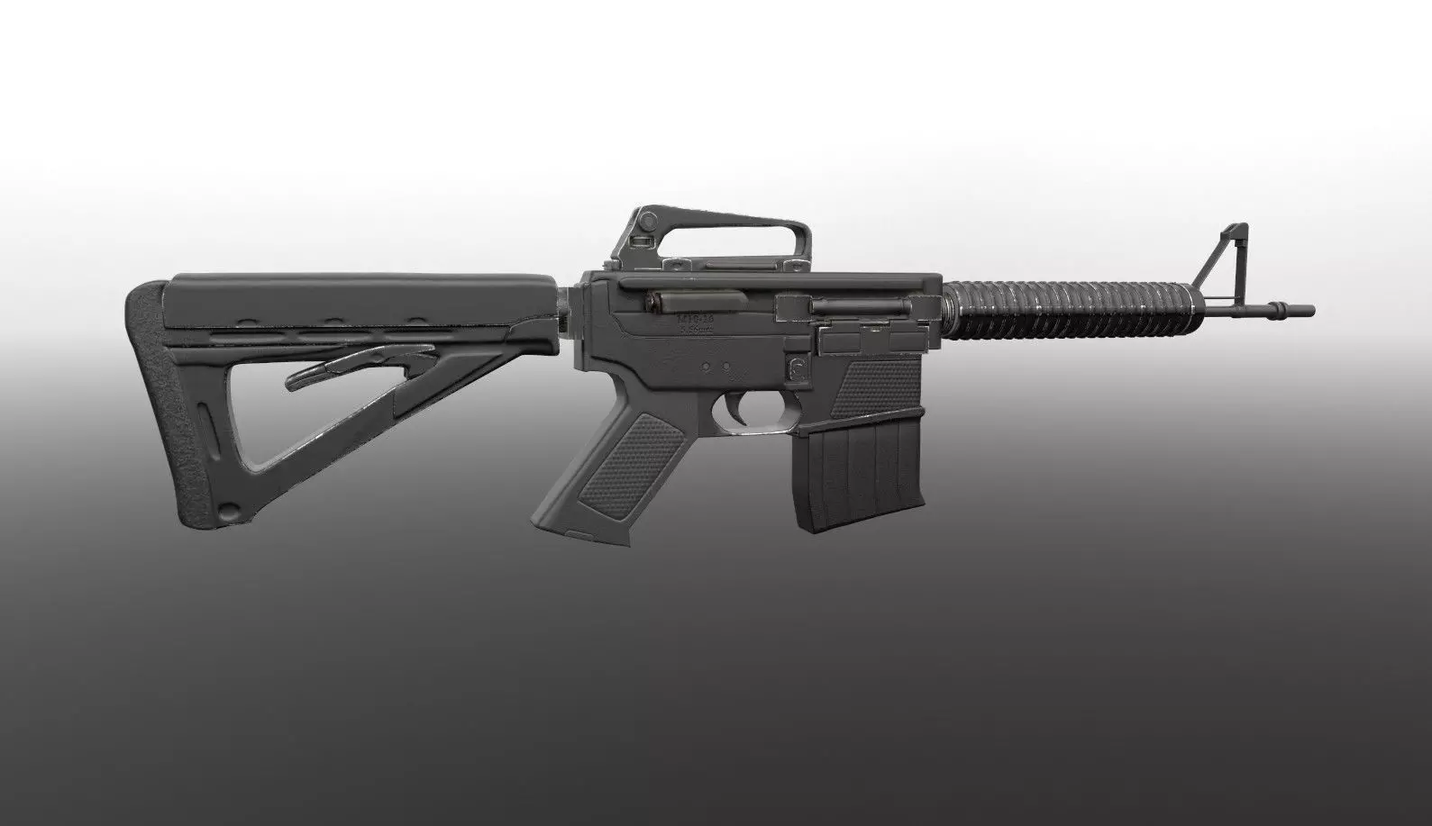 Custom M16 Rifle 3D model