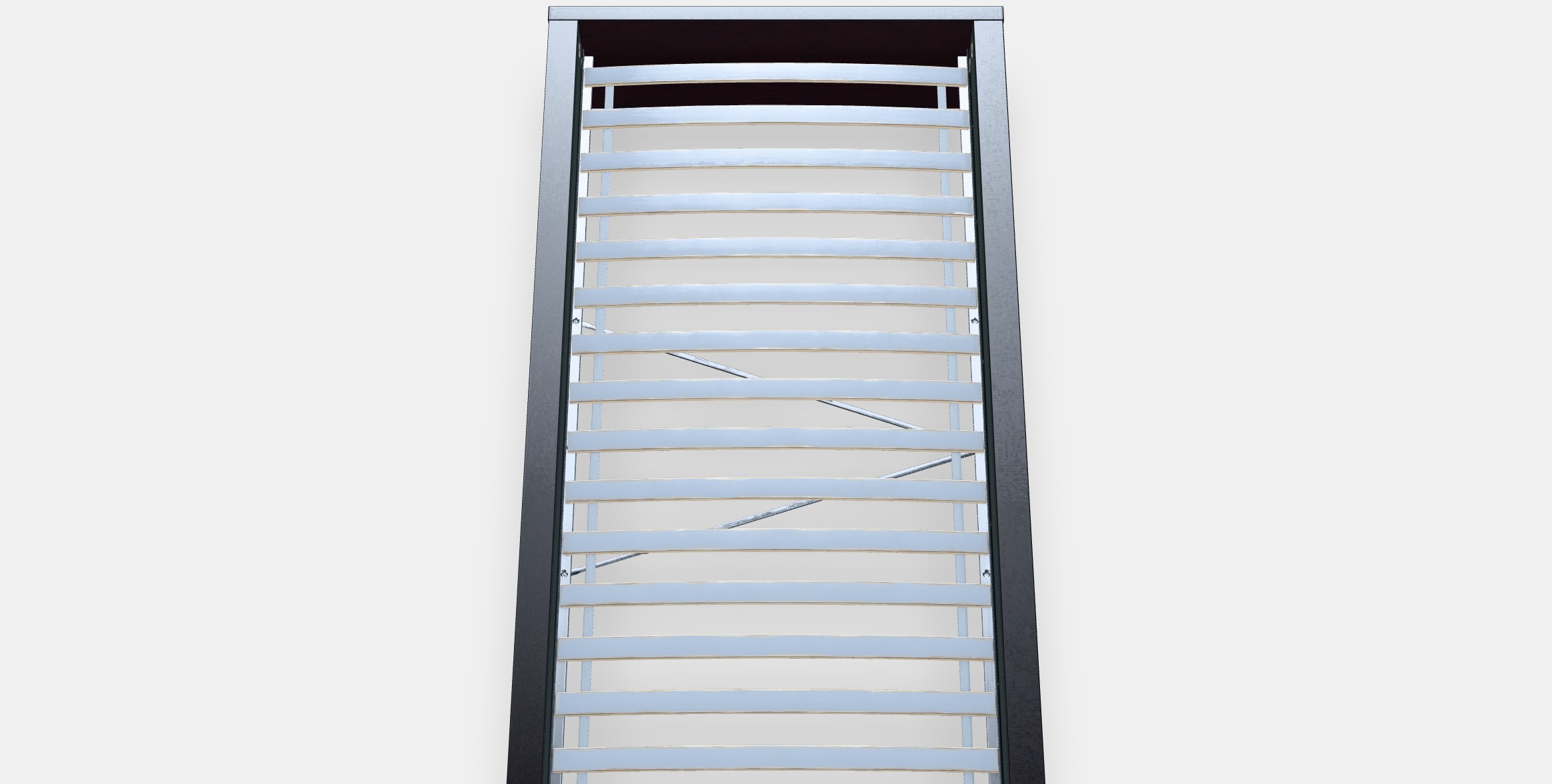 MALM Bed frame high 29 Low-poly 3D model_4