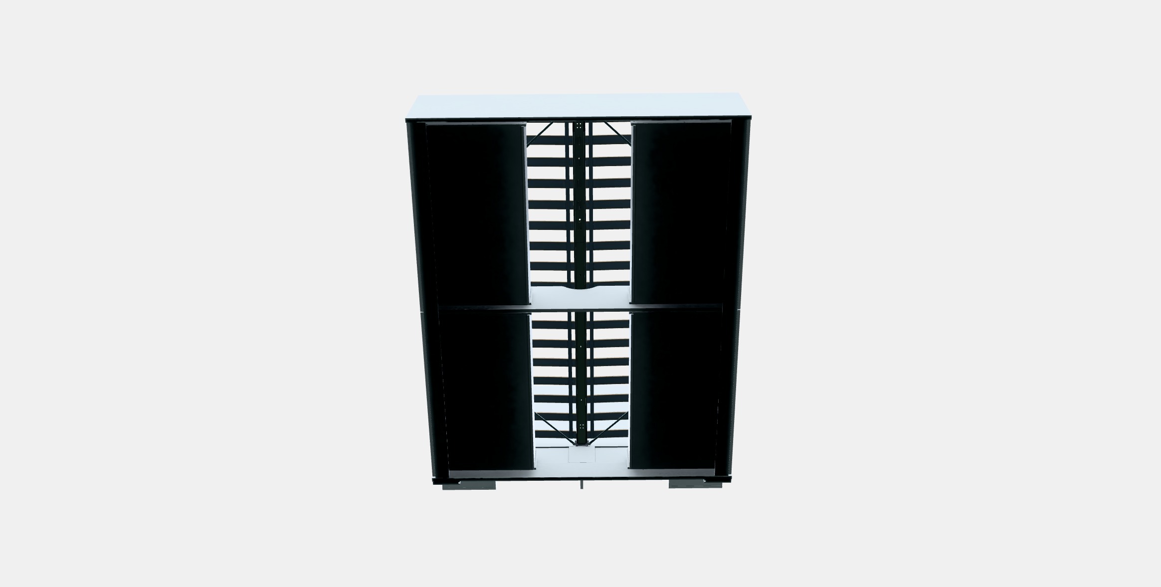 BRIMNES Bed frame w storage and headboard 8 Low-poly 3D model_6