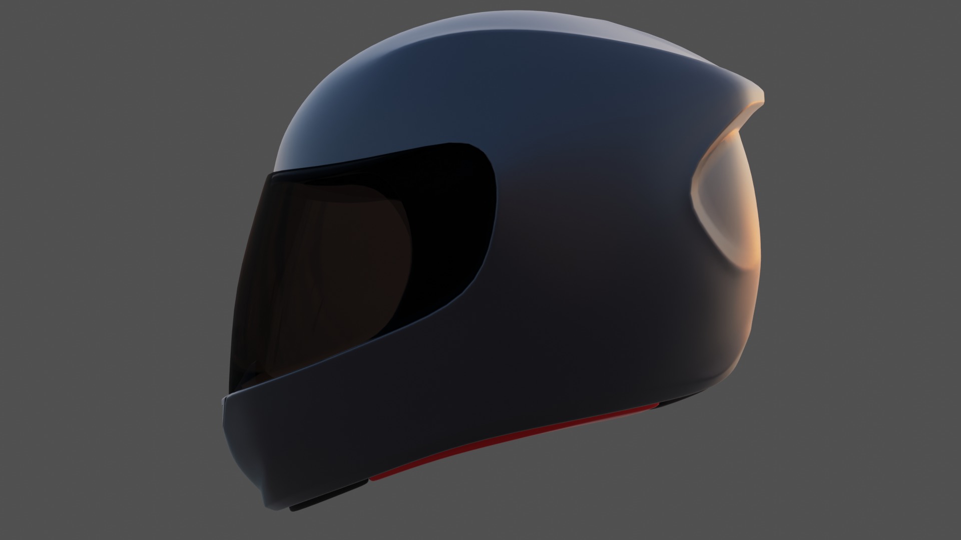3D Model Racing Helmet V1 Low-poly 3D model_3