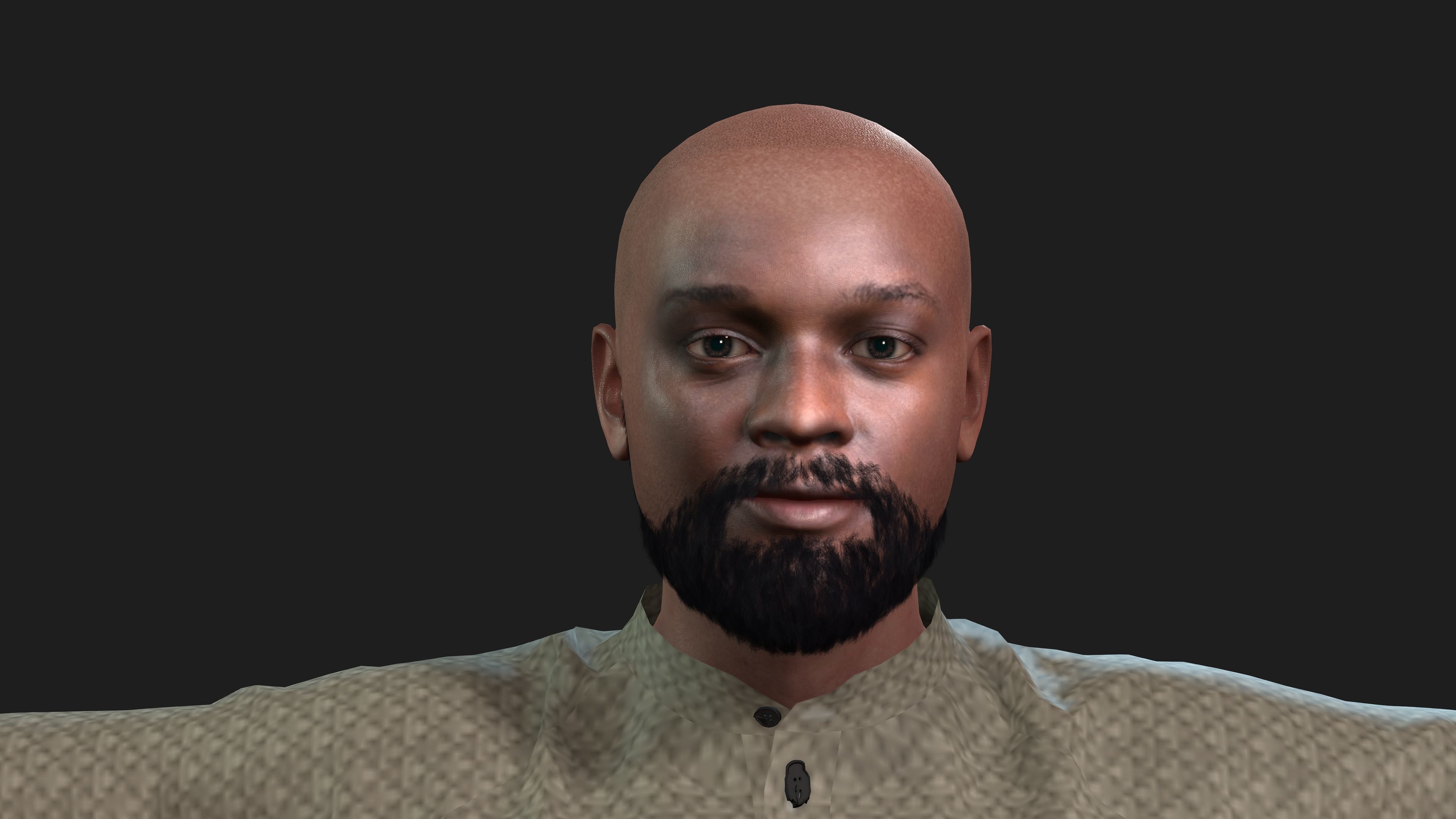 man in kurta shalwar 3D model_1