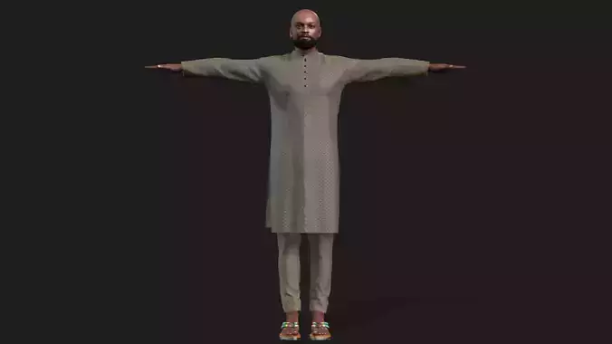 man in kurta shalwar 3D model