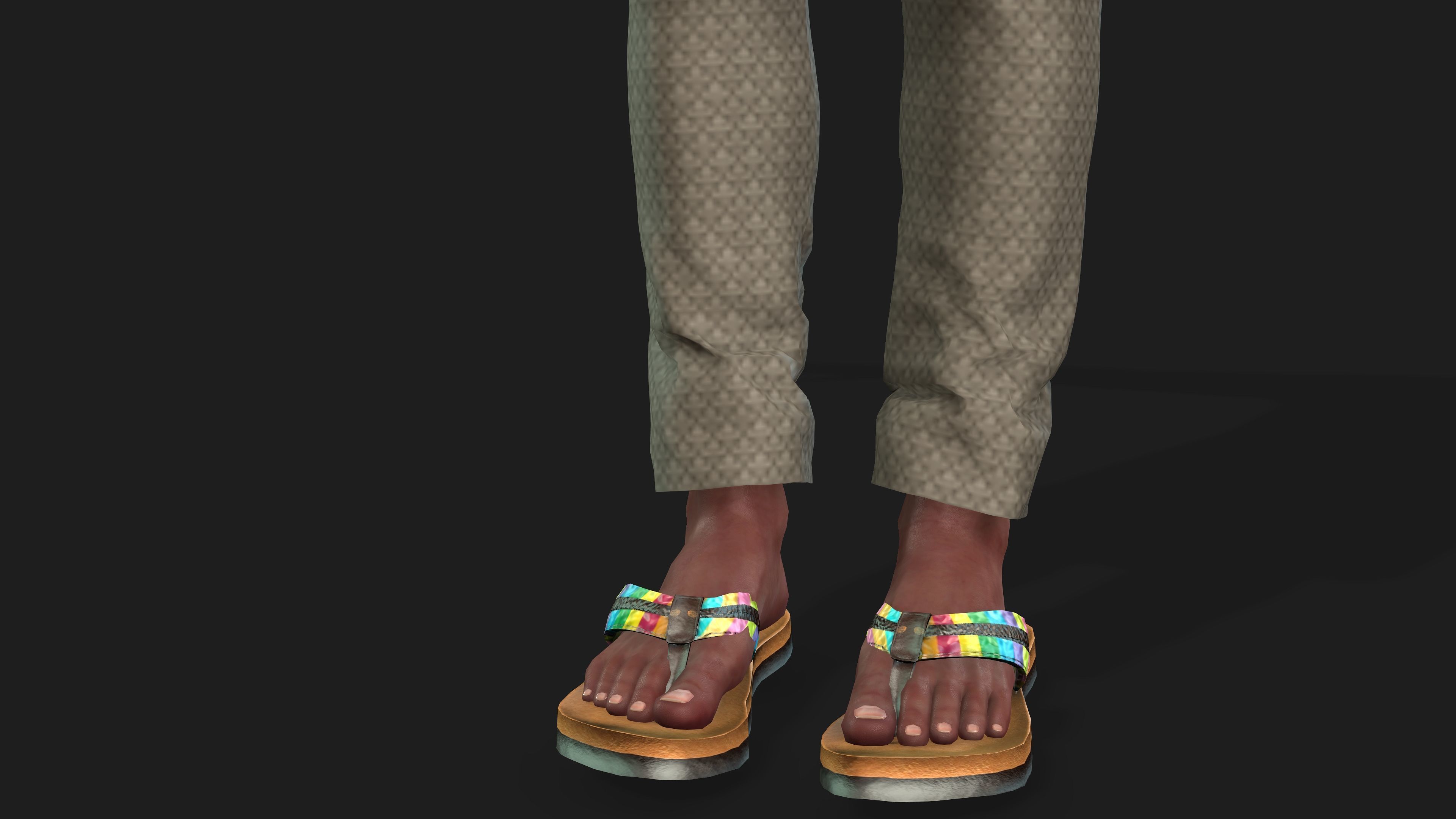 man in kurta shalwar 3D model_11