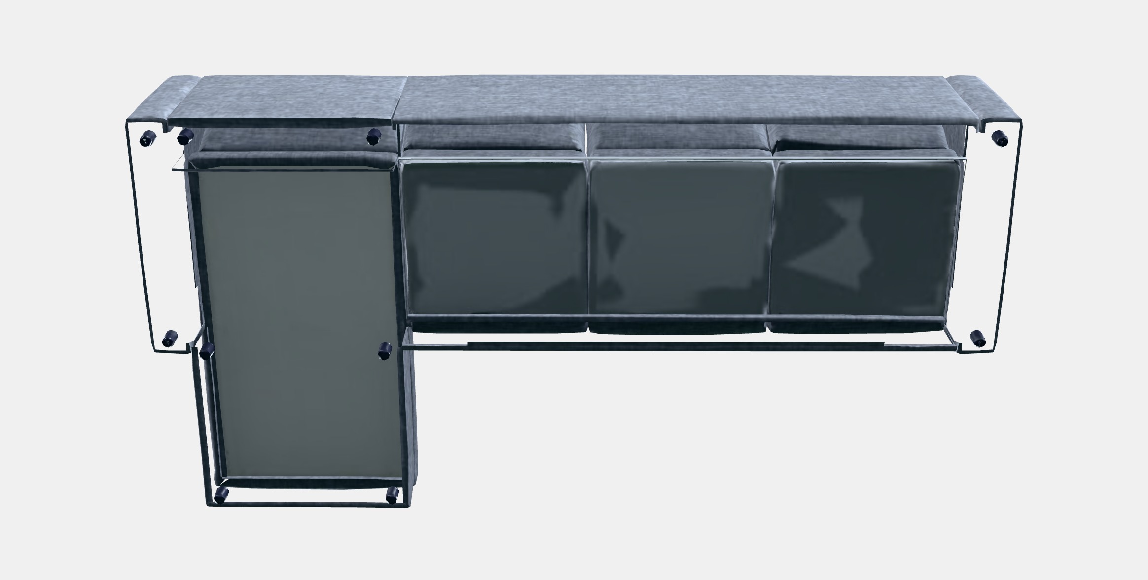 VIMLE 4-seat sofa 4 Low-poly 3D model_8