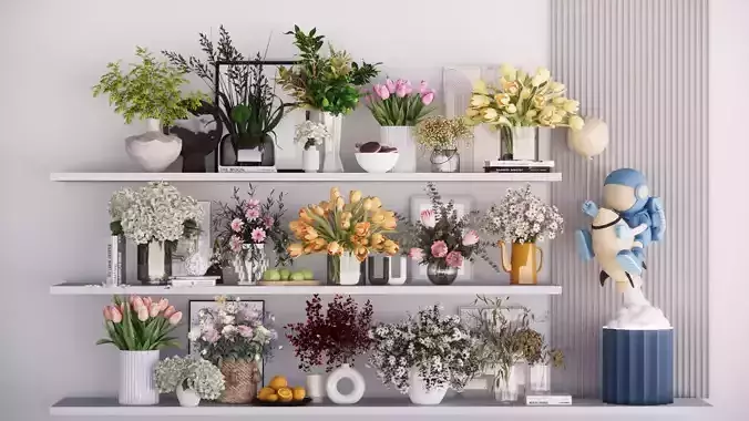 Vase flower combination