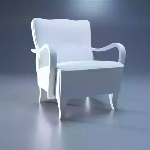 Low-Poly Game-Ready Comfy Armchair 3D Model