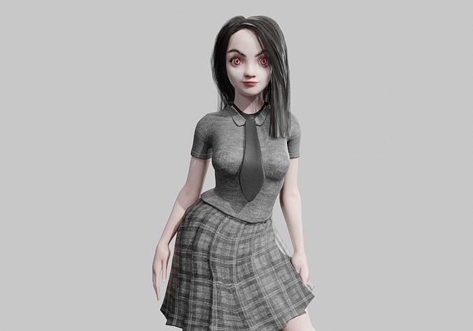 cool Basic Woman V32357  Low-poly 3D model