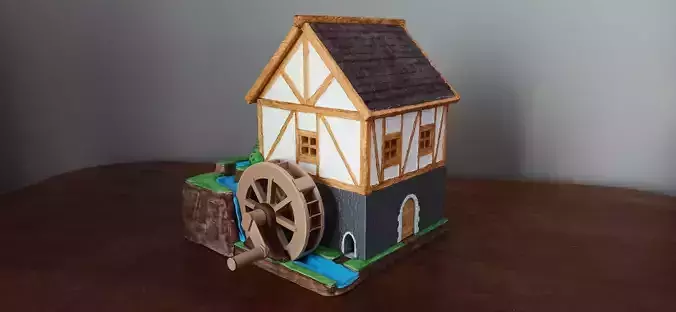 Marble Medieval house - parcours bille  3D print model