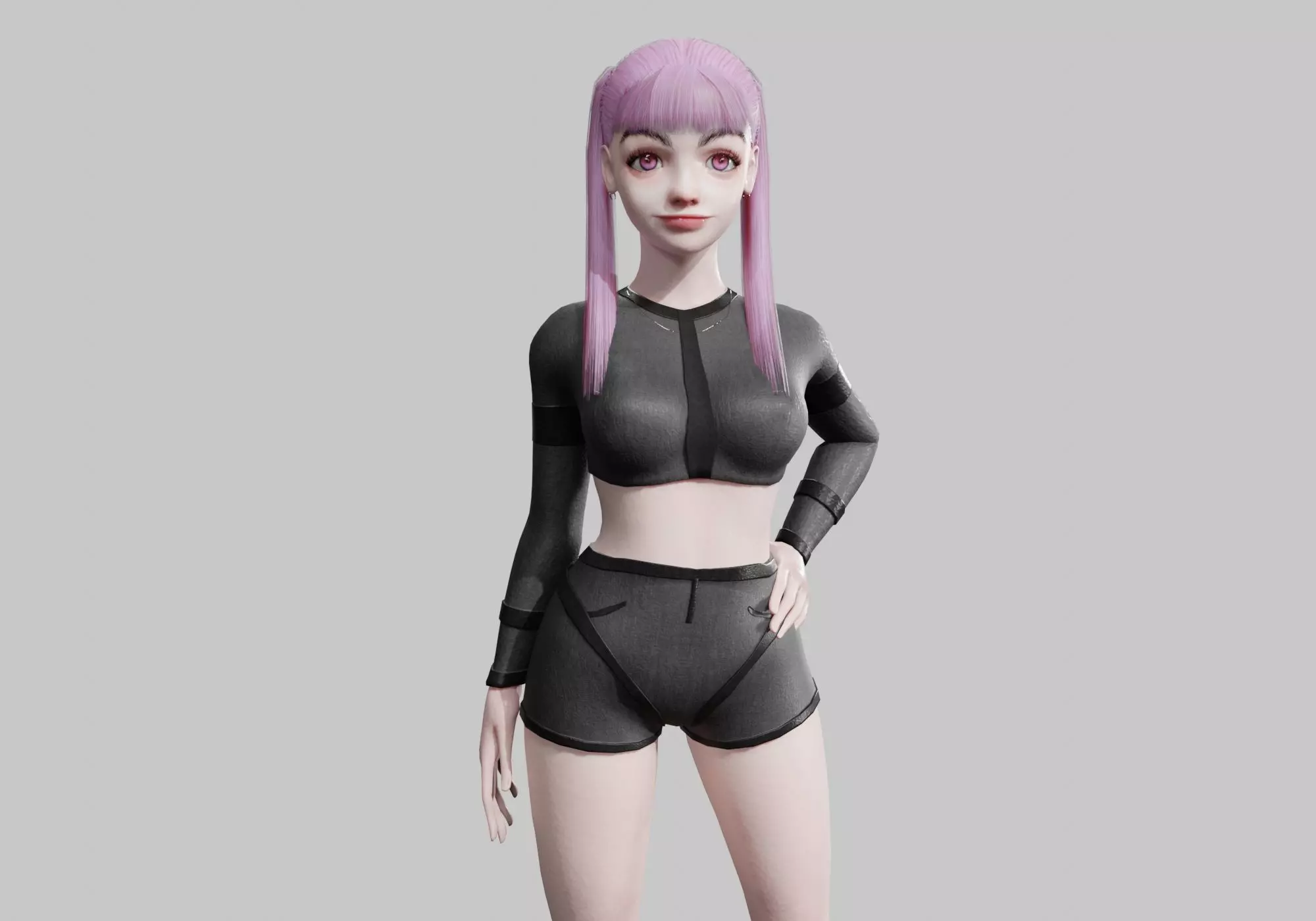 Basic cute Woman V25535 Low-poly 3D model