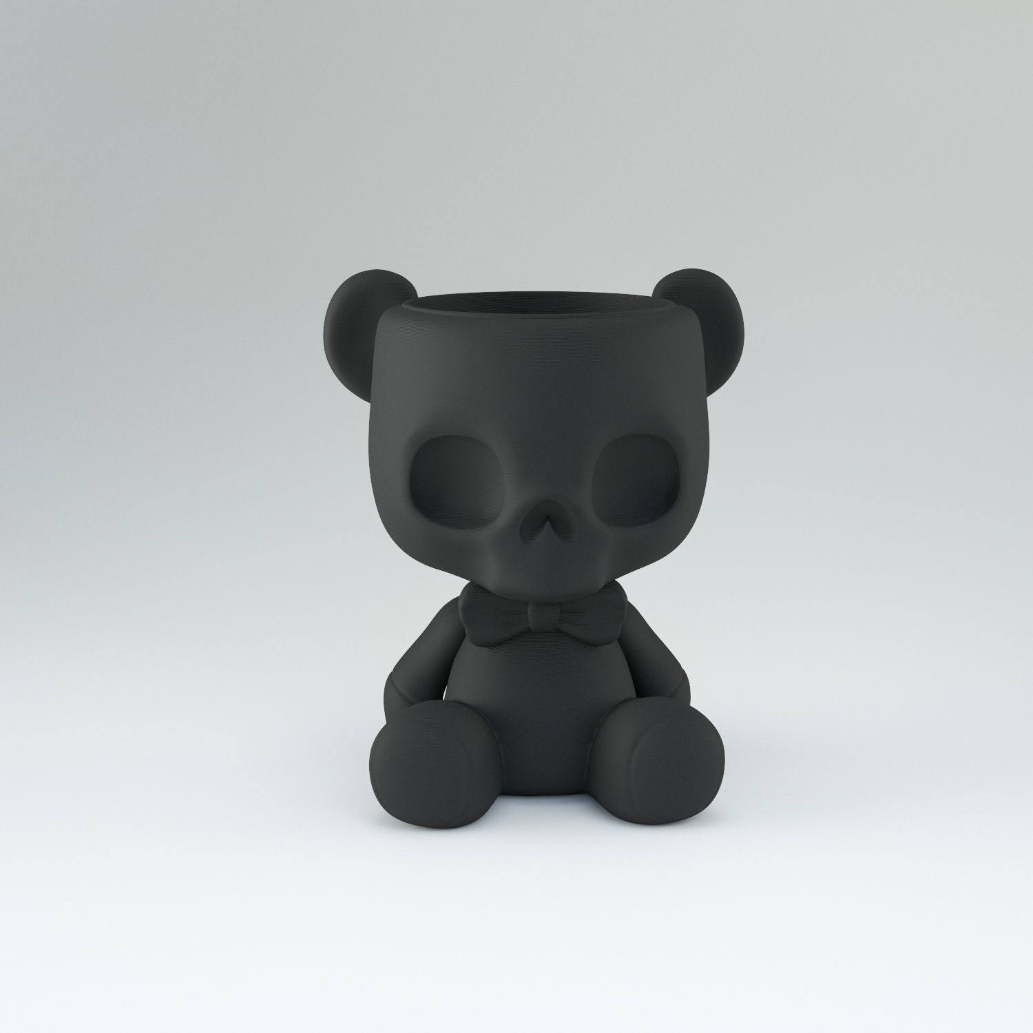 Teddy Skull Planter 3D print model_2