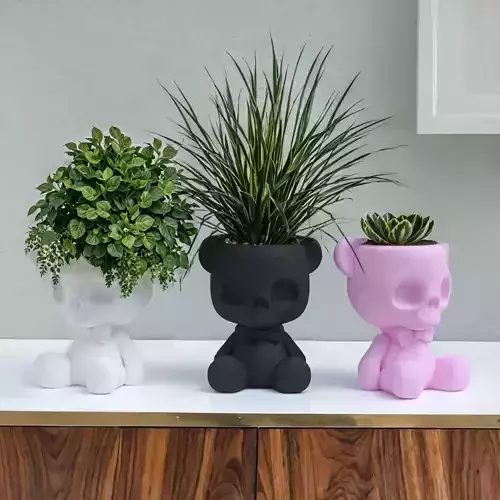Teddy Skull Planter