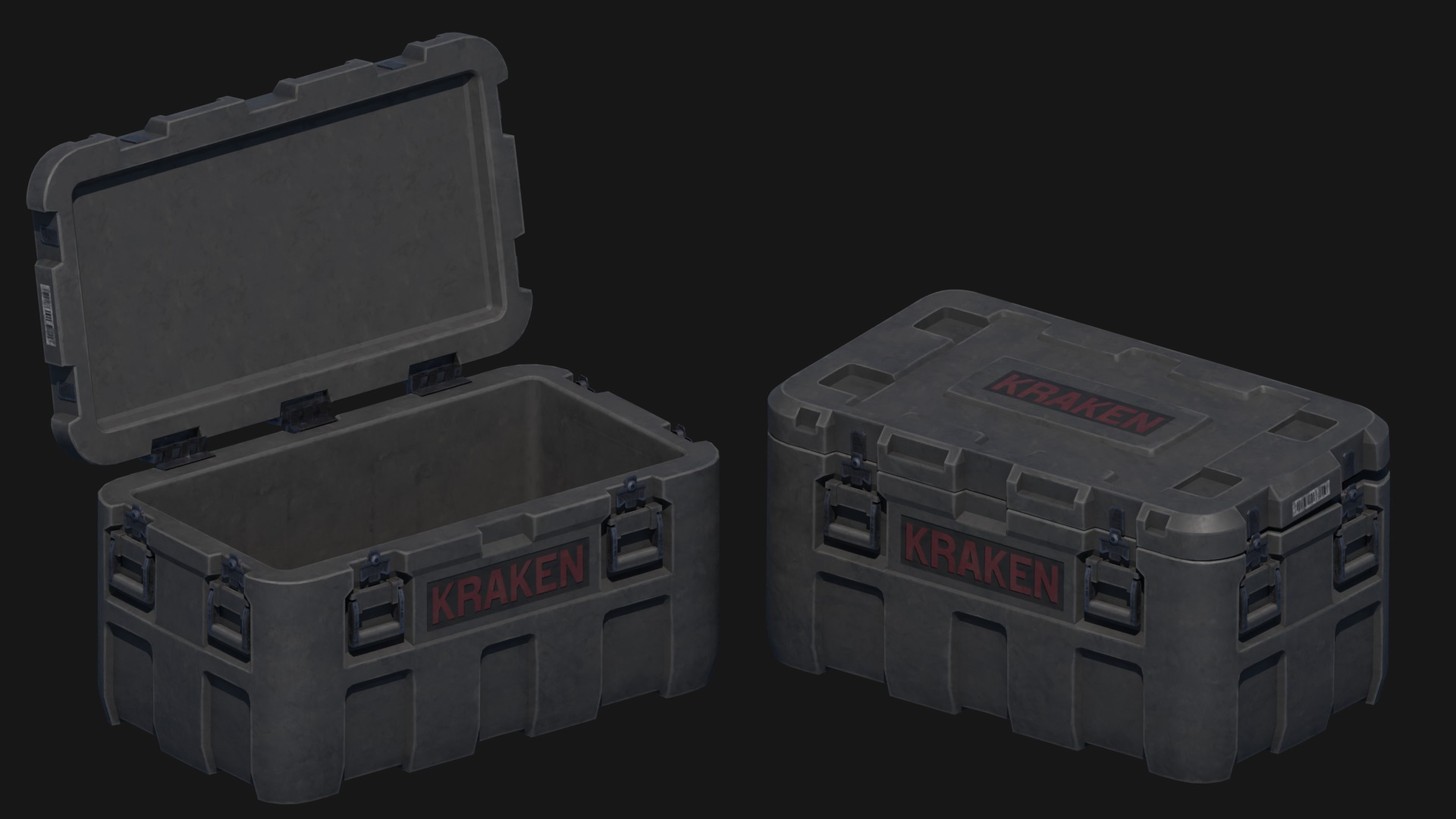 Military Cases Prop Pack Free low-poly 3D model_7
