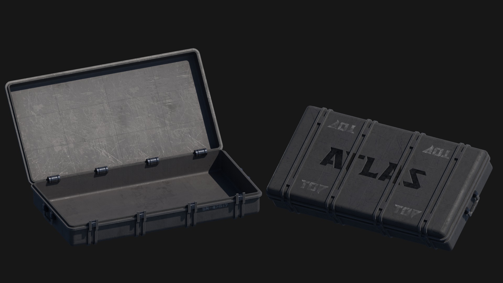 Military Cases Prop Pack Free low-poly 3D model_9