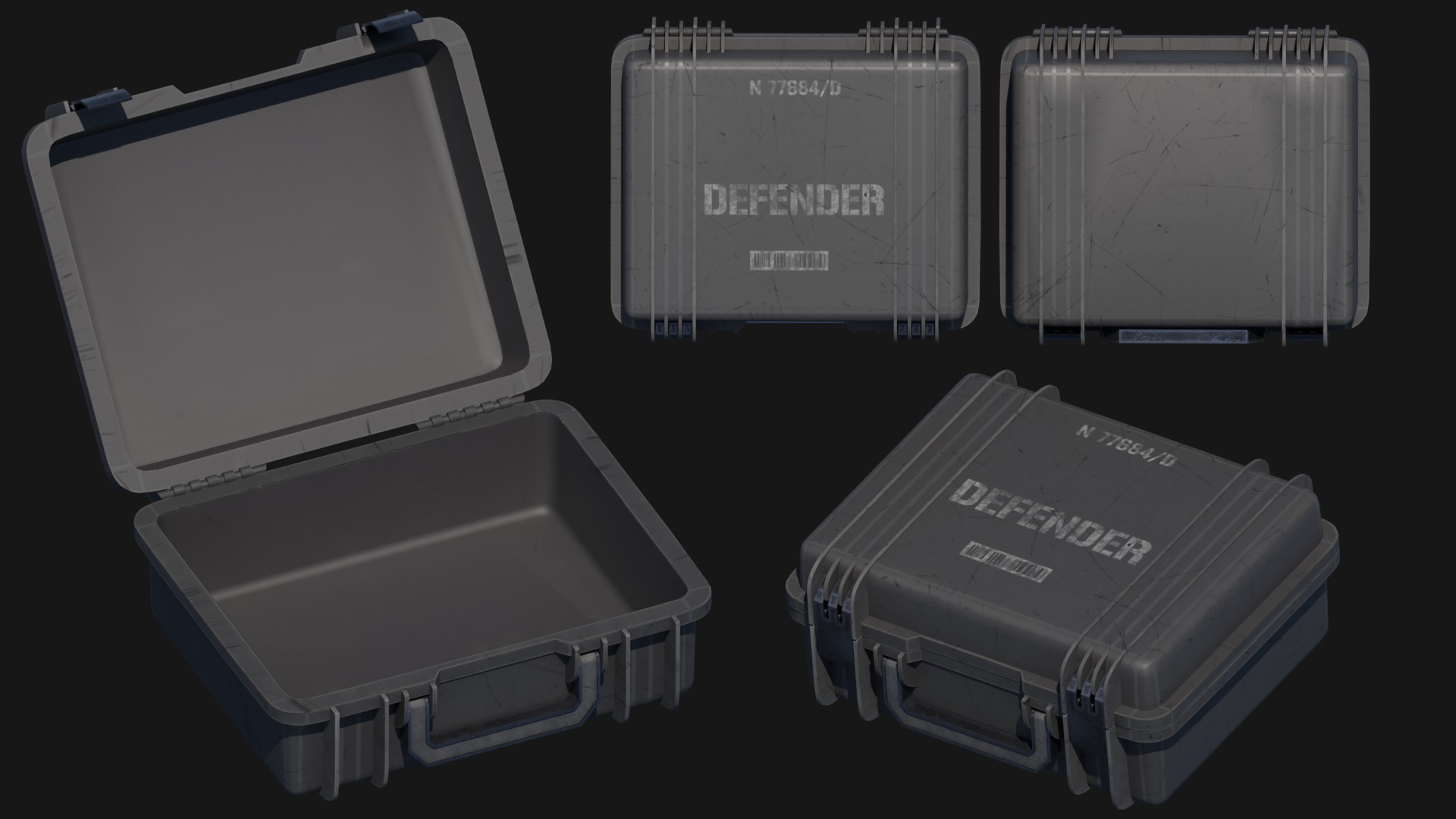 Military Cases Prop Pack Free low-poly 3D model_3