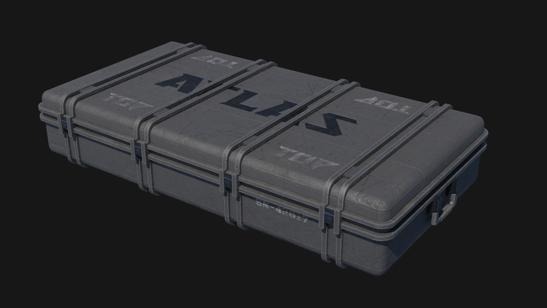 Military Cases Prop Pack Free low-poly 3D model_8