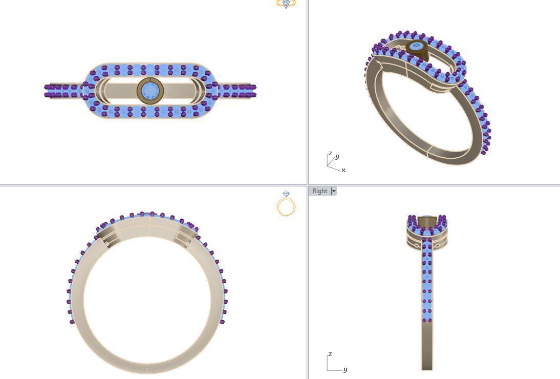 Messika Move Uno Pave  3D print model_1