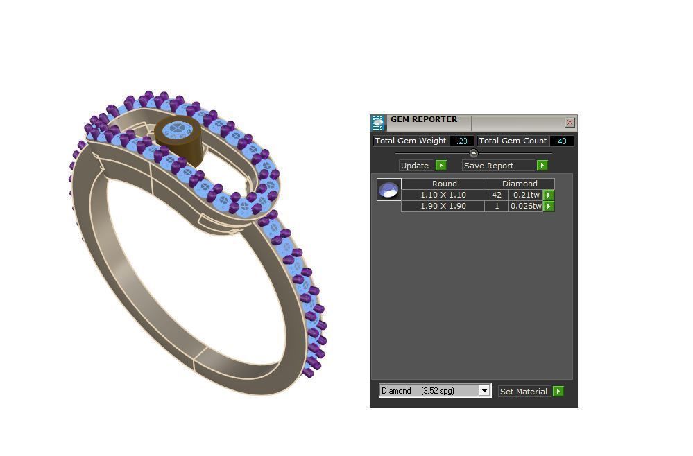 Messika Move Uno Pave  3D print model_5