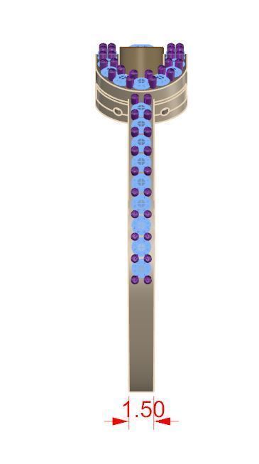 Messika Move Uno Pave  3D print model_4